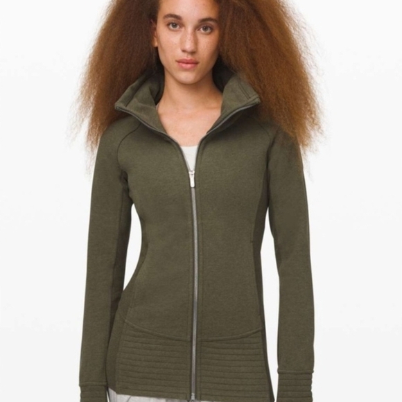 Lululemon Athletica Green Full Zip Scuba Jacket - Picture 1 of 6